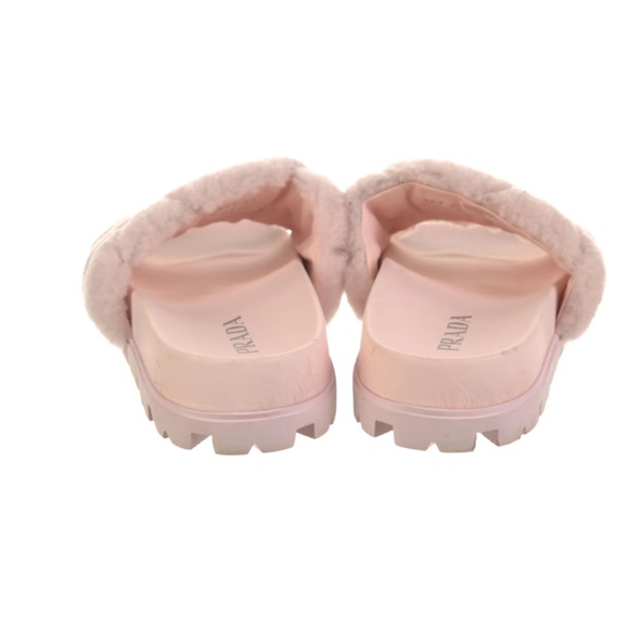 PRADA Shearling Leather Slides - Picture 3 of 5